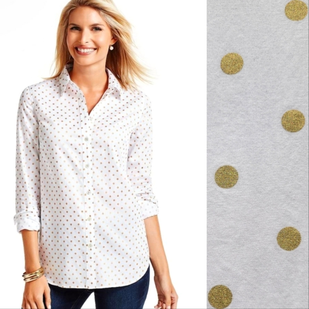 Glittery Gold Polka Dot Shirt